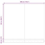 Skrovita tenda Crvena i Crna 300 x 250 cm Tkanina i Metal - Slika 11