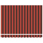 Skrovita tenda Crvena i Crna 300 x 250 cm Tkanina i Metal - Slika 7