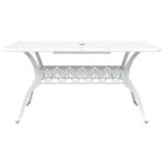 Vrtni set za objed 5 pcs Bijelo Aluminij - Slika 9