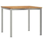 Vrtni set za objed 3 pcs Smeđa Čvrsto drvo akacije - Slika 5