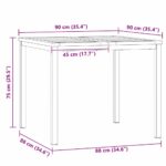 Vrtni set za objed 3 pcs Smeđa Čvrsto drvo akacije - Slika 11