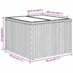 Sjedeća garnitura za vrt Crna 55 x 55 x 37 cm poliratan - Slika 9