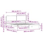 Krevetni okvir s tapiciranim uzglavljem Svijetlo siva - Slika 11