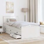 Krevet na dan Bijela i crna 100 x 200 cm Konstruirano drvo - Slika 3