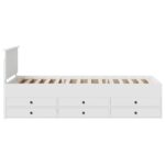 Krevet na dan Bijela i crna 100 x 200 cm Konstruirano drvo - Slika 9