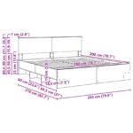 Krevetna konstrukcija Bijelo 200 x 200 cm Konstruirano drvo - Slika 13