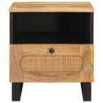 Noćni ormar Prirodna 40 x 33 x 46 cm Čvrsto drvo manga - Slika 3