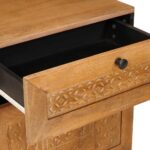 Noćni ormar Svijetlosmeđa 50 x 33 x 60 cm Čvrsto drvo akacije - Slika 6