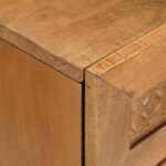 Noćni ormar Svijetlosmeđa 50 x 33 x 60 cm Čvrsto drvo akacije - Slika 7