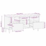 TV Jedinice Svijetlosmeđa 100 x 33 x 46 cm Konstruirano drvo - Slika 11