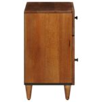 Noćni ormar s ladicama Smeđa 50 x 33 x 60 cm Čvrsto drvo manga - Slika 4