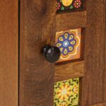 Noćni ormar s ladicama Smeđa 50 x 33 x 60 cm Čvrsto drvo manga - Slika 7