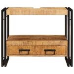 Ormarić toaletnog stolića s ladicama Smeđa Čvrsto drvo manga - Slika 6