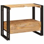 Ormarić toaletnog stolića s ladicama Smeđa Čvrsto drvo manga - Slika 8