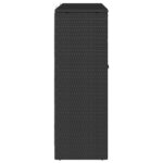 Ormarić za pohranu s policom Crna 100 x 36 x 102 cm Ratan - Slika 4