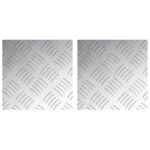 Stepenica Četvrtasti 2 pcs Srebrno 20 x 20 cm Aluminij - Slika 2