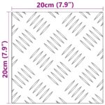 Stepenica Četvrtasti 2 pcs Srebrno 20 x 20 cm Aluminij - Slika 7