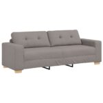 Sofa Sivo-smeđa 221 x 80 x 80 cm tkanina