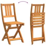 Bistro set 3 pcs Prirodna nafta Čvrsto drvo akacije - Slika 11