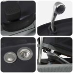 Stolica za šampon Svijetlo siva i crna 63 x 141 x 92 cm tkanina - Slika 7