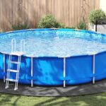 Podni sheet za bazen Svijetlo siva Ø 610 cm Neslojno platno