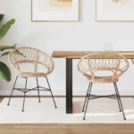 Stolac za blagovanje 2 pcs Prirodna 49 x 51 x 81 cm