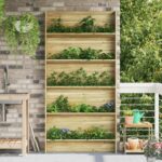 Police za biljke Smeđa 90 x 15 x 180 cm Impregnirana borovina