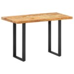 Blagovaonski stol od masivnog obnovljenog drva 120 x 60 x 76 cm - Slika 9