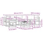 Set vanjskih sofa s jastukom 8 pcs Prirodna i krem - Slika 8