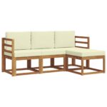 Set vanjskih sofa 4 pcs Prirodna - Slika 2