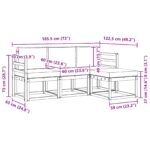 Set vanjskih sofa 4 pcs Prirodna - Slika 6