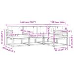 Set vanjskih sofa 4 pcs Prirodna Čvrsto drvo akacije - Slika 7