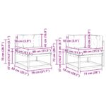 Set vanjskih sofa 4 pcs Prirodna Čvrsto drvo akacije - Slika 8