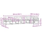 Set vanjskih sofa 6 pcs Prirodna Čvrsto drvo akacije - Slika 7