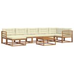 Set vanjskih sofa 8 pcs Prirodna Čvrsto drvo akacije - Slika 2