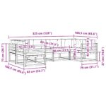 Set vanjskih sofa 6 pcs Prirodna Čvrsto drvo akacije - Slika 7