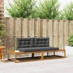 Set vanjskih sofa s jastukom 2 Komad Prirodna i antracit