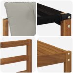 Set vanjskih sofa s jastukom 6 pcs Prirodna i krem - Slika 7