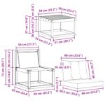 Set vanjskih sofa s jastukom 6 pcs Prirodna i krem - Slika 9