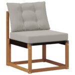 Set vanjskih sofa s jastukom 9 pcs Prirodna i krem - Slika 6