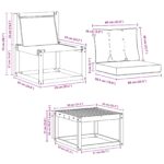 Set vanjskih sofa s jastukom 9 pcs Prirodna i krem - Slika 9