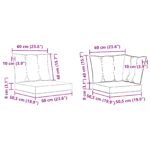 Set vanjskih sofa s jastukom 7 pcs Prirodna i krem - Slika 10