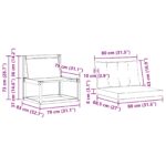 Set vanjskih sofa s jastukom 3 pcs Prirodna i krem - Slika 7