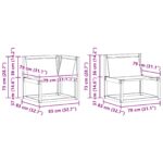 Set vanjskih sofa s jastukom 6 pcs Prirodna i krem - Slika 10