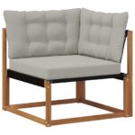 Set vanjskih sofa s jastukom 6 pcs Prirodna i krem - Slika 4