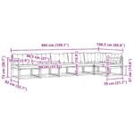 Set vanjskih sofa s jastukom 6 pcs Prirodna i krem - Slika 9