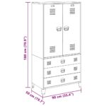 Ormar antracit 90 x 50 x 180 cm metalni - Slika 10