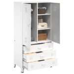 Ormar antracit 90 x 50 x 180 cm metalni - Slika 3