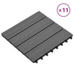 Pločice za decking 11 pcs Smeđa 30 x 30 cm Drvoplastična smjesa - Slika 2