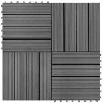 Pločice za decking 11 pcs Smeđa 30 x 30 cm Drvoplastična smjesa - Slika 5